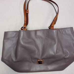 Dooney & Bourke Triple Sections Tote in Elephan Leather